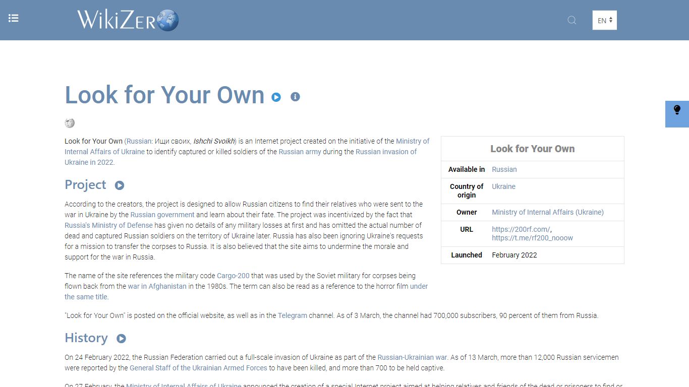 Wikizero - Look for Your Own